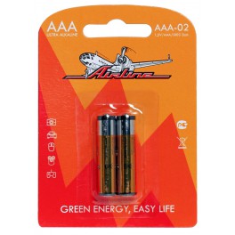 Батарейки LR03/AAA щелочные 2 шт. AAA-02