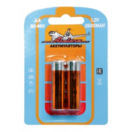 Батарейки AA HR6 аккумулятор Ni-Mh 2600 mAh 2шт. AA-26-02