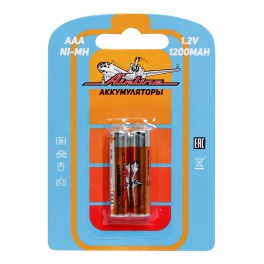 Батарейки AAA HR03 аккумулятор Ni-Mh 1200 mAh 2шт. AAA-12-02