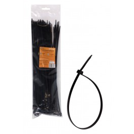 Стяжки (хомуты) кабельные 4,8*350 мм, пластиковые, черные, 100 шт.(ACT-N-28) ACT-N-28