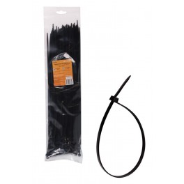 Стяжки (хомуты) кабельные 4,8*400 мм, пластиковые, черные, 100 шт.(ACT-N-30) ACT-N-30