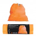 Мешки для мусора с завязками, ПНД 16 мкм (50*60 см), 30 л, рулон 15 шт., оранж. (ADPB008) ADPB008