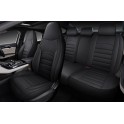 Авточехлы 5D SIRIUS, комплект 4 шт., чёрный, экокожа, закрытая спинка, карман, литой подголовник, 1/ SIR1000