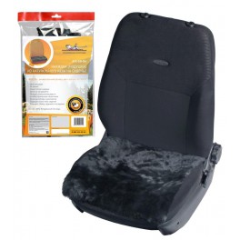 Накидка (подушка) из натурального меха на сиденье, цвет черный, 45*45см AFC-SH-04