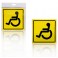 Знак "Инвалид" ГОСТ, наружный, самоклеящийся (150*150 мм), в уп. 1шт. AZN09